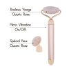 Masseur Visage Electrique Quartz Rose par micro-vibration