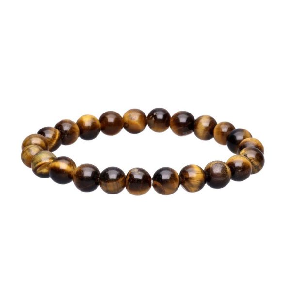 Bracelet  Œil de tigre perles  8 mm