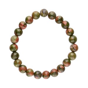 Les essentiels d'isabelle, bracelet pierres unakite, Lithothérapie