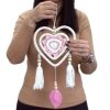 Attrape-Rêve Cœur Rose Moyen – Image 3