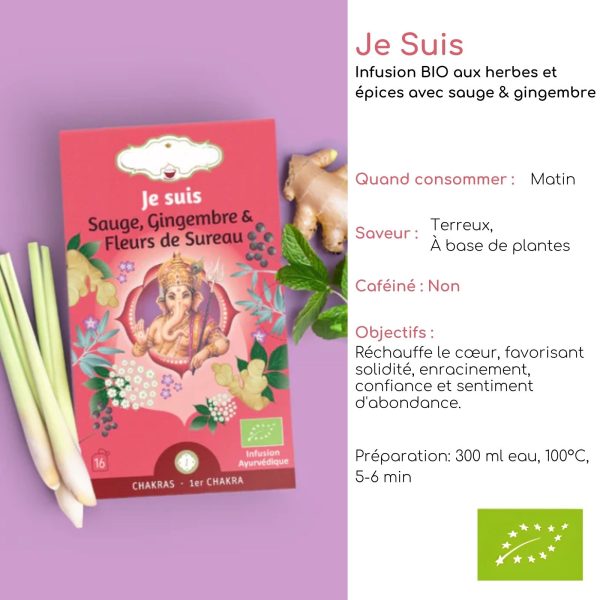 Tisane Bio JE SUIS Gamme Chakra