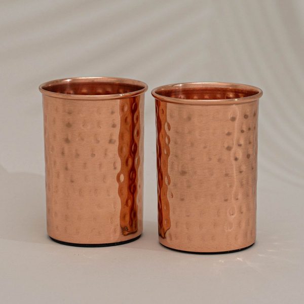 Lot de 2 tasses en cuivre martelé (300 ml – 100 g chacune)