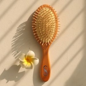 Brosse à Cheveux en Bois Naturel – 109 Picots Massants & Anti-Frisottis