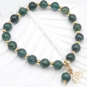 Bracelet bien être agate mousse