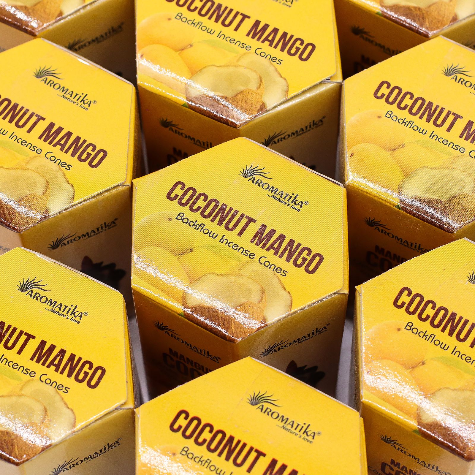 Cône d'Encens à Reflux Masala — Noix de Coco & Mangue (Paquet de 10) – Image 6