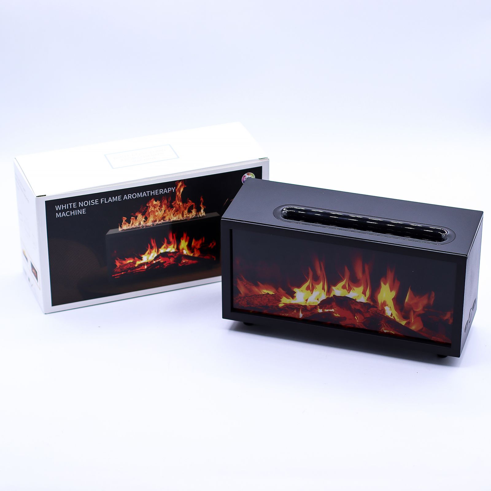 Diffuseur d'Arômes Effet Flamme & Chant d'Oiseaux — Noir, USB, Changement de Couleurs – Image 9