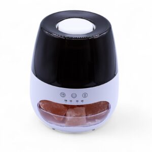 Diffuseur Effet Flamme ; Pierres de Sel — Blanc, USB, Changement de Couleurs et Minuterie